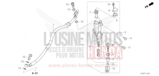 MAÎTRE-CYLINDRE DE FREIN ARRIÈRE CRF250RN de 2022
